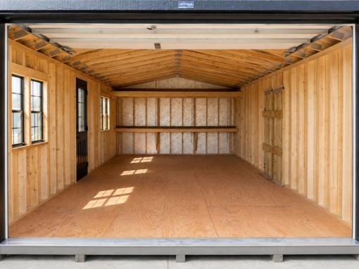 77729-1 14'x32' Ranch Gable Wood Panel Garage