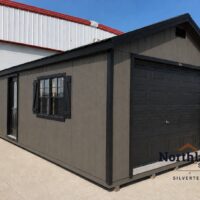 77729-11-watermarked 14'x32' Ranch Gable Wood Panel Garage