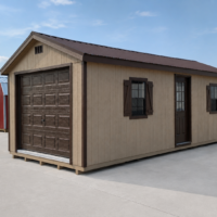 77760 12'x28' Ranch Gable Wood Panel Garage