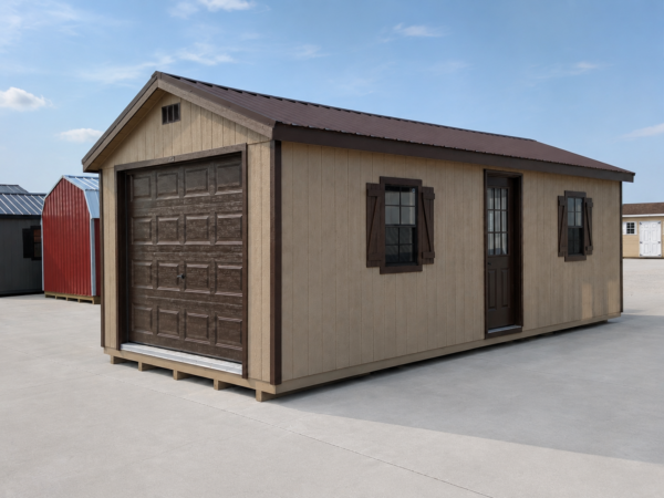 12'x28' Ranch Gable Wood Panel Garag