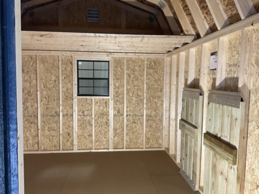 77868 2 10'x12' High Barn Wood Panel Shed