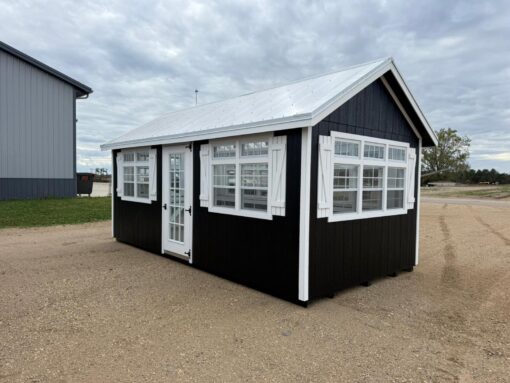 BLACK 3 10'x20' Greenhouse Deluxe Style
