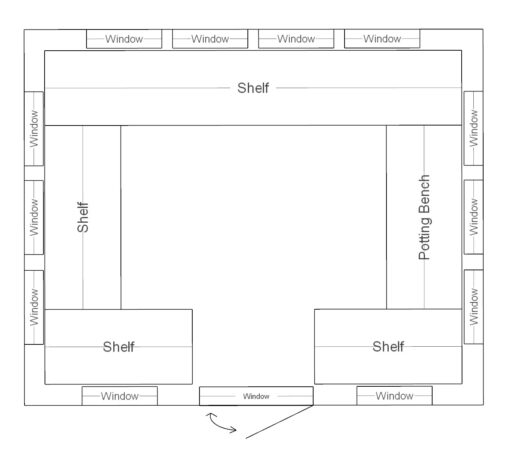 10'x12' Greenhouse Deluxe Style