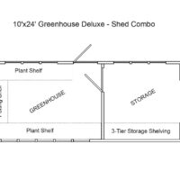 10'x24' Greenhouse - Shed Combo
