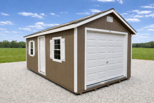 12'x20' Ranch Gable Wood Panel Garage