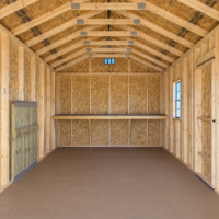 12'x24' Economy Ranch Gable Wood Shed