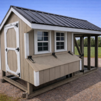 6'x12' Quaker Chicken Coop Combo