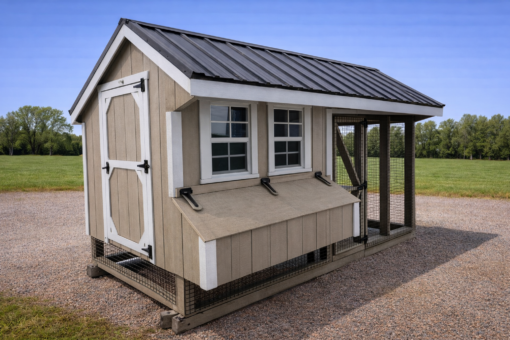 6'x12' Quaker Chicken Coop Combo
