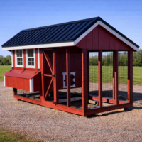 6'x12' Quaker Chicken Coop Combo