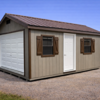 12'x16' Ranch Gable Wood Panel Garage