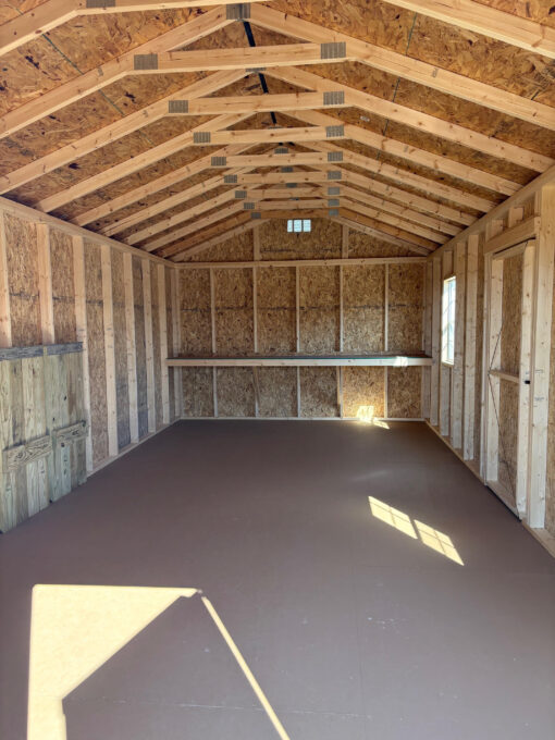 12'x24' Economy Ranch Gable Wood Shed