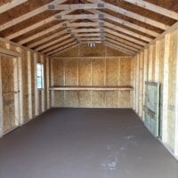 12'x24' Economy Ranch Gable Wood Shed