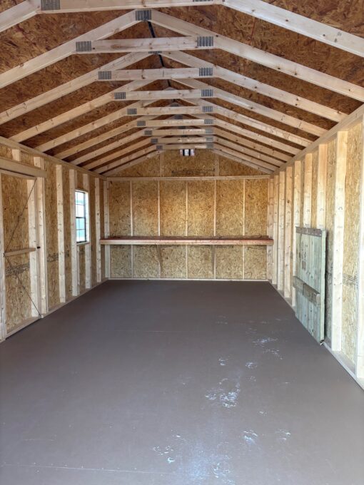 12'x24' Economy Ranch Gable Wood Shed