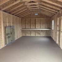 image1 12'x24' Economy Ranch Gable Wood Shed