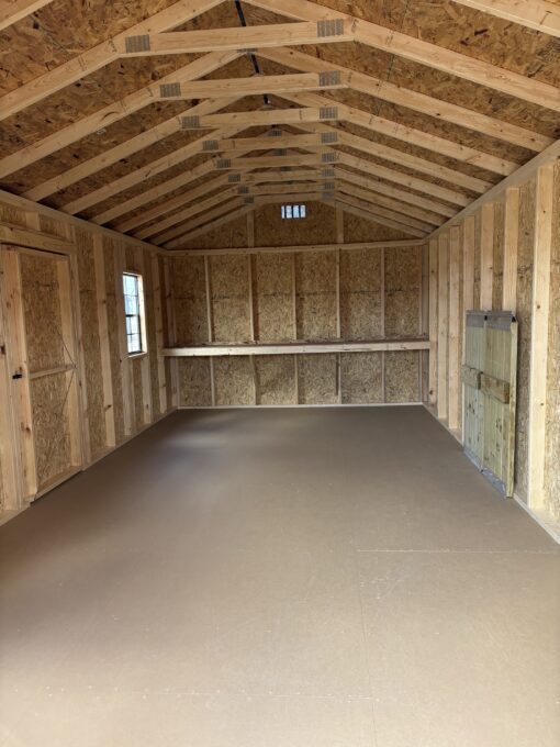 image1 12'x24' Economy Ranch Gable Wood Shed