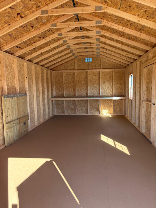 12'x24' Economy Ranch Gable Wood Shed